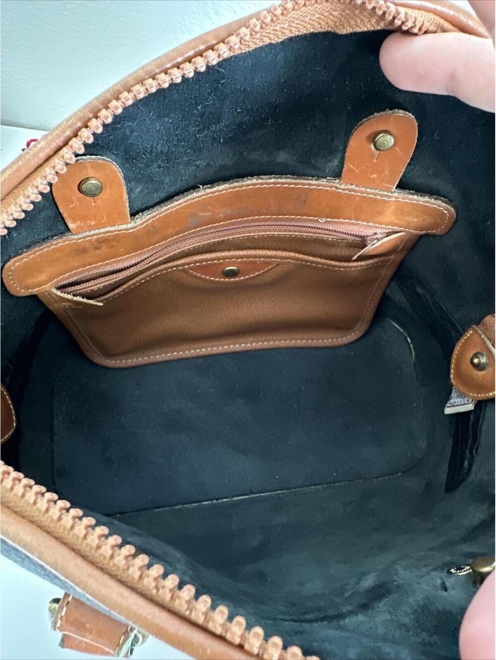 Vintage Dooney and Bourke D&B Norfolk All Weather Leather Satchel Handbag Purse - Picture 9 of 13